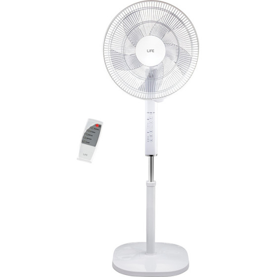 Life Mistral 16'' Stand Fan With Remote CONTROL, 45W