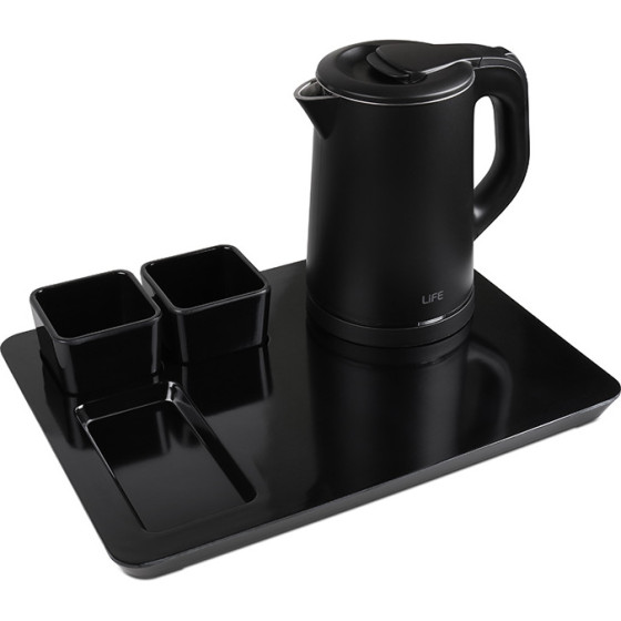 Life Set HOTEL01 With Compliments Hotel Tray + Life Essential 0.8L Electric Kettle SET