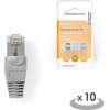 Nedis CCGB89350GY RJ45 Connector Male Solid Utp CAT5 10PCs GREY