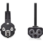 Nedis CEGT10100BK20 Power Cable Earth Contact Male - IEC-320-C5 Angled 90dEg 2.00m BLACK