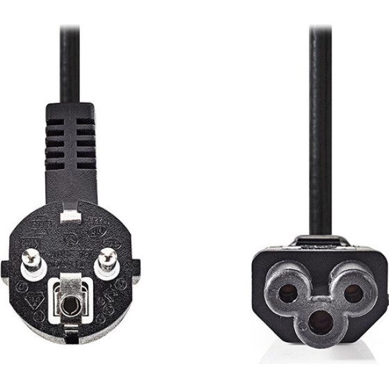 Nedis CEGT10100BK20 Power Cable Earth Contact Male - IEC-320-C5 Angled 90dEg 2.00m BLACK