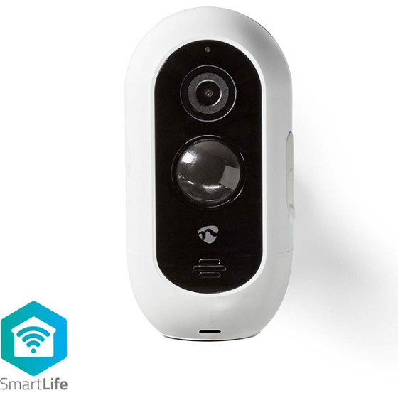 Nedis WIFICBO30WT Smartlife Outdoor Camera 1920x1080 With Motion Sensor 5VDc WHITE