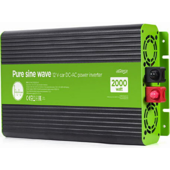 Energenie 12V Pure Sine Wave Car DC-Ac Power Inverter 2000W - (EG-PWC-PS2000-01)