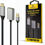 Cablexpert Active 4K Hdmi Male To Displayport Female Adapter Black Retail Pack - (A-HDMIM-DPF-02)