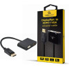 Cablexpert Displayport Male To Hdmi FEMALE+Vga Female Adapter Cable Black - (A-DPM-HDMIFVGAF-01)