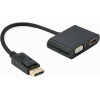 Cablexpert Displayport Male To Hdmi FEMALE+Vga Female Adapter Cable Black - (A-DPM-HDMIFVGAF-01)