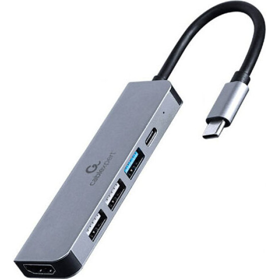 Cablexpert Usb TYPE-C 5IN1 MULTI-Port Adapter (HUB+HDMI+PD) - (A-CM-COMBO5-03)