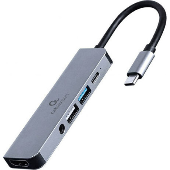Cablexpert Usb TYPE-C 5IN1 MULTI-Port Adapter (HUB+HDMI+PD+Stereo AUDIO) - (A-CM-COMBO5-02)