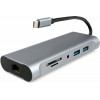 Cablexpert Usb TYPE-C 7-IN-1 Multiport Adapter (HUB3.0+HDMI+VGA+PD+Card READER+Stereo AUDIO) - (A-CM-COMBO7-01)