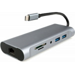 Cablexpert Usb TYPE-C 7-IN-1 Multiport Adapter (HUB3.0+HDMI+VGA+PD+Card READER+Stereo AUDIO) - (A-CM-COMBO7-01)