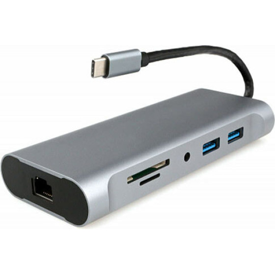 Cablexpert Usb TYPE-C 7-IN-1 Multiport Adapter (HUB3.0+HDMI+VGA+PD+Card READER+Stereo AUDIO) - (A-CM-COMBO7-01)