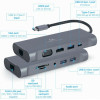 Cablexpert Usb TYPE-C 7-IN-1 Multiport Adapter (HUB3.0+HDMI+VGA+PD+Card READER+Stereo AUDIO) - (A-CM-COMBO7-01)