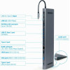 Cablexpert Usb TYPE-C 9-IN-1 Multiport Adapter (Usb Hub + Hdmi + Vga + Pd + Card Reader + Lan + 3.5MM) - (A-CM-COMBO9-01)
