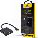 Cablexpert Usb TYPE-C To Hdmi Adapter Cable 4K@60HZ 15CM Black Retail Pack - (A-CM-HDMIF-04)