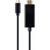 Cablexpert USB-C Male To HDMI-Male Adapter 4K 30HZ 2M Black Retail Pack - (A-CM-HDMIM-01)