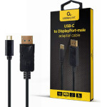 Cablexpert USB-C To DISPLAYPORT-Male Adapter 4K 60HZ 2M Black Retail Pack - (A-CM-DPM-01)