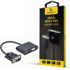 Cablexpert Vga To HDMI+Vga Adapter Cable 0,15M Black Retail Pack - (A-VGA-HDMI-02)