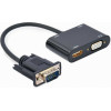 Cablexpert Vga To HDMI+Vga Adapter Cable 0,15M Black Retail Pack - (A-VGA-HDMI-02)