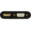 Cablexpert Vga To HDMI+Vga Adapter Cable 0,15M Black Retail Pack - (A-VGA-HDMI-02)