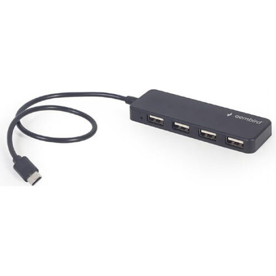 Gembird 4-Port Usb Hub TYPE-C Black - (UHB-CM-U2P4-01)