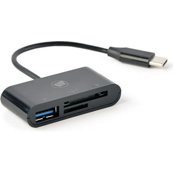 Lamtech TYPE-C Card Reader Black - (LAM112457)