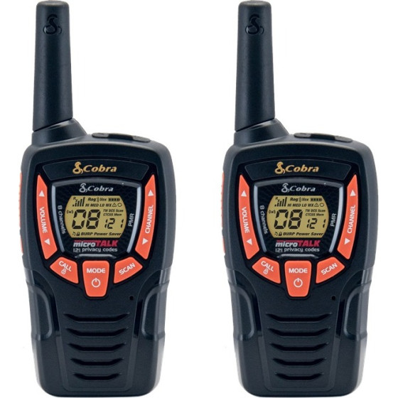 Cobra ��� 2 Walkie Talkie, 8 �������, ������������ 121 ����������, �������� ��� 8km - (AM-655)