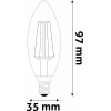 Avide Led Filament ���� 4.9W E14 ����� 2700K Super ������ ������������ - (ABLFC14WW-4.9W-SHL)