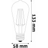 Avide Led Filament ST58 4.9W E27 ����� 2700K Super ������ ������������ - (ABLFST58WW-4.9W-SHL)