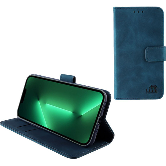 Lime ���� Iphone 13 Pro 6.1'' Essential Magnet Book Stand Clip Dark BLUE