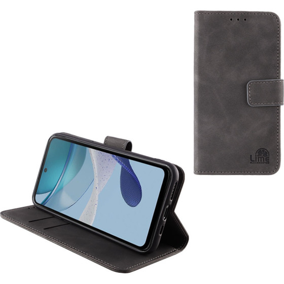 Lime ���� Motorola Moto G53 5G/ G13 4G/ G23 4G 6.5'' Essential Magnet Book Stand Clip GREY
