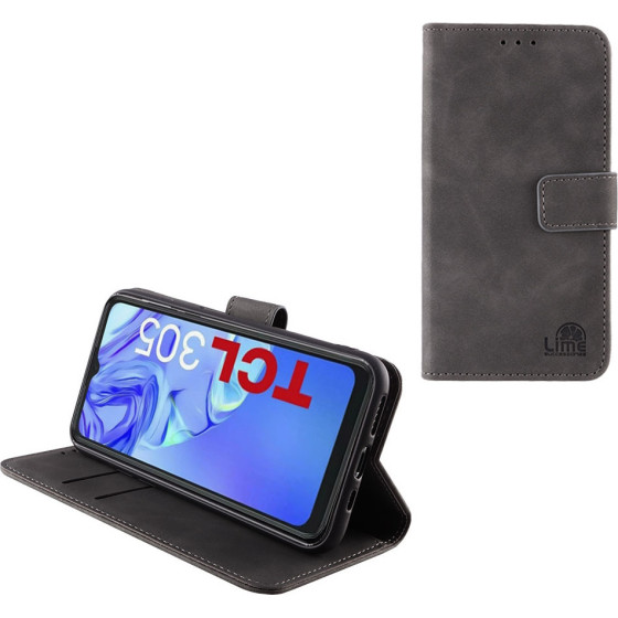 Lime ���� Tcl 305/306/30E/30SE 6.52'' Essential Magnet Book Stand Clip GREY