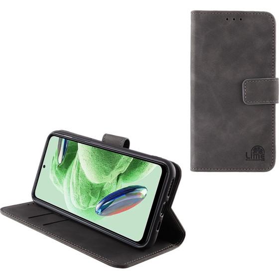 Lime ���� Xiaomi Redmi Note 12 5G 6.67'' Essential Magnet Book Stand Clip GREY