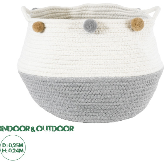GloboStar Artificial Garden Kythnos ������������ ������ ������ - ����� ������� - Flower Pot ���� �� ����� �25cm x �24cm - (20313)