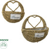 GloboStar Artificial Garden Malta ��� 2 ��������� ����� ������ ����� �������� - Flower Pots ���� A:�24cm x �14cm B:�30cm x �26cm - (20478)