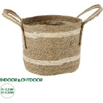 GloboStar Artificial Garden Naxos ������������ ������ ������ - ����� ������� - Flower Pot ���� �� ���� �35cm x �30cm - (20334)
