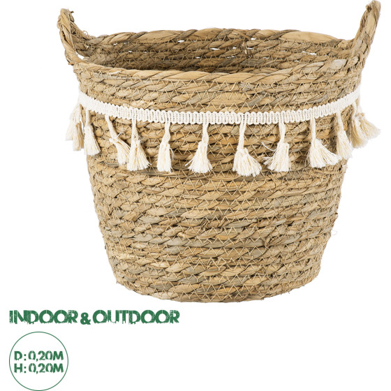 GloboStar Artificial Garden Santorini ������������ ������ ������ - ����� ������� - Flower Pot ���� �� ������� �20cm x �20cm - (20284)