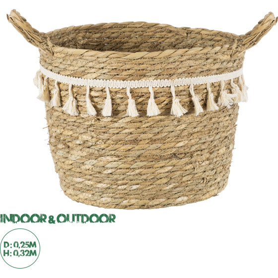 GloboStar Artificial Garden Santorini ������������ ������ ������ - ����� ������� - Flower Pot ���� �� ������� �25cm x �23cm - (20285)