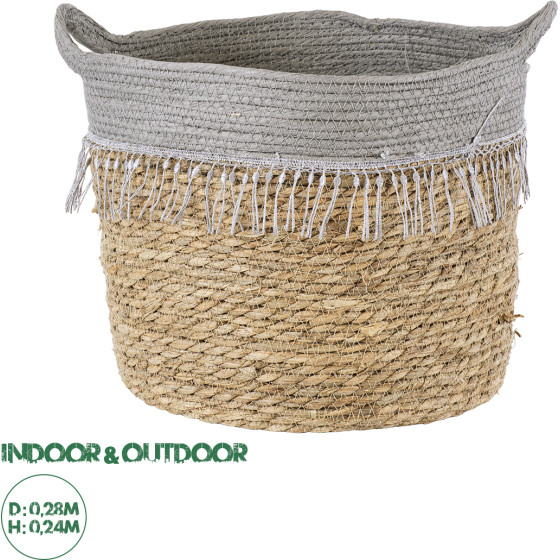 GloboStar Artificial Garden Syros ������������ ������ ������ - ����� ������� - Flower Pot ���� �� ���� �28cm x �24cm - (20283)