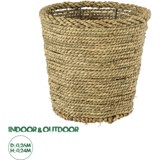 GloboStar Artificial Garden Thassos ������������ ������ ������ - ����� ������� - Flower Pot ���� �� ���� �26cm x �24cm - (20294)