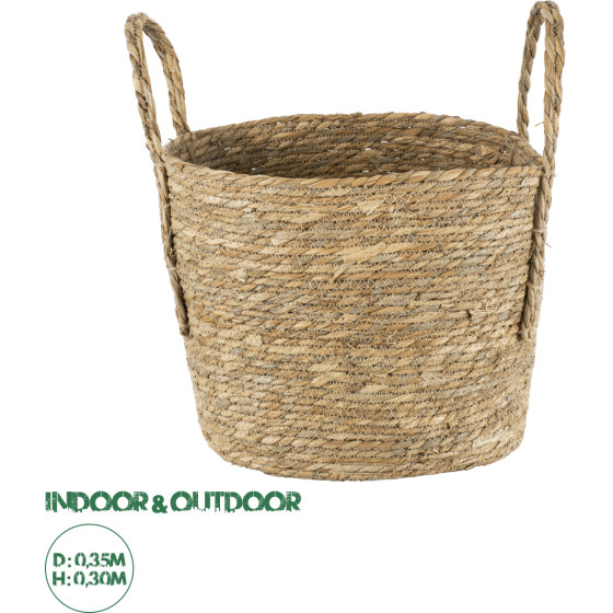 GloboStar Artificial Garden Tinos ������������ ������ ������ - ����� ������� - Flower Pot ���� �35cm x �30cm - (20292)