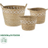 GloboStar Artificial Garden Zakynthos ��� 3 ������������ ������ ������� - ����� �������� - Flower Pots ���� �� ������� A:�24cm x �20cm B:�28cm x �24cm C:�32cm x �28cm - (20336)