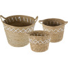 GloboStar Artificial Garden Zakynthos ��� 3 ������������ ������ ������� - ����� �������� - Flower Pots ���� �� ������� A:�24cm x �20cm B:�28cm x �24cm C:�32cm x �28cm - (20336)