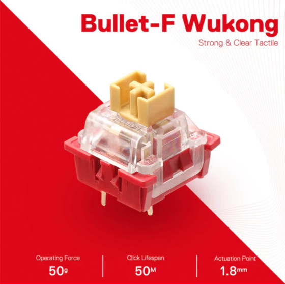 Redragon Gaming �������� - A113 Bullet-F Clear Tactile Mechanical Switches