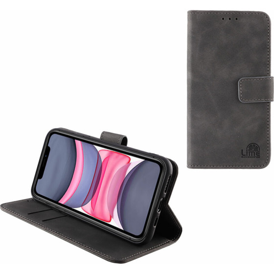Lime ���� Iphone 11 6.1'' Essential Magnet Book Stand Clip GREY