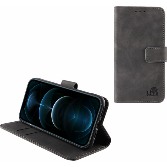 Lime ���� Iphone 12 Pro / Iphone 12 6.1'' Essential Magnet Book Stand Clip GREY