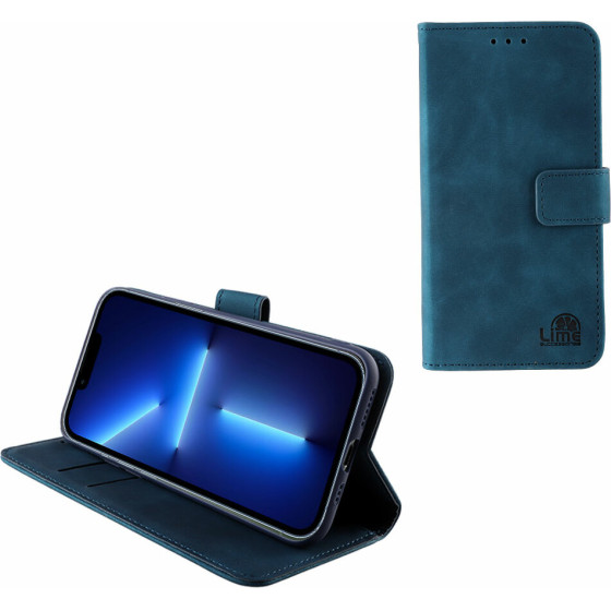 Lime ���� Iphone 13 Mini 5.4'' Essential Magnet Book Stand Clip Dark BLUE