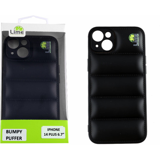 Lime ���� Iphone 14 Plus 6.7'' Bumpy Puffer Tpu Full Camera Protection BLACK