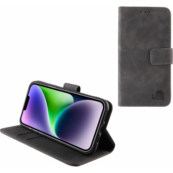 Lime ���� Iphone 14 Plus 6.7'' Essential Magnet Book Stand Clip GREY