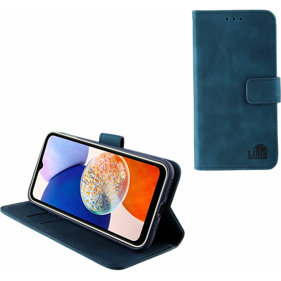Lime ���� Samsung A14 4G A145/A14 5G A146 6.6'' Essential Magnet Book Stand Clip Dark BLUE