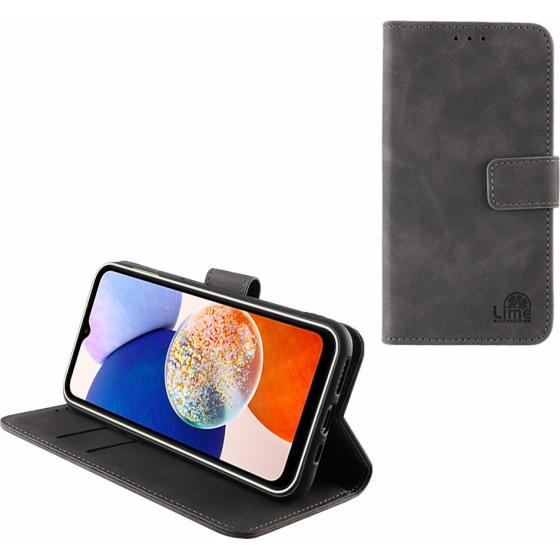 Lime ���� Samsung A14 4G A145/A14 5G A146 6.6'' Essential Magnet Book Stand Clip GREY